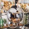 Gastor hanging light, globe light, pendant light Amber, clear, Smoke-coloured, 8-light sources