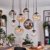 Gastor hanging light, globe light, pendant light Amber, clear, Smoke-coloured, 8-light sources
