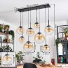 Gastor hanging light, globe light, pendant light Amber, clear, 8-light sources
