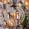 Gastor hanging light, globe light, pendant light Amber, clear, 8-light sources