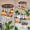 Ripoll ceiling light, globe light Amber, clear, Smoke-coloured, 5-light sources