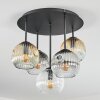 Ripoll ceiling light, globe light Amber, clear, Smoke-coloured, 5-light sources