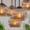Ripoll ceiling light, globe light Smoke-coloured, 5-light sources