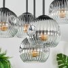 Ripoll ceiling light, globe light clear, Smoke-coloured, 5-light sources