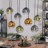 Koyoto hanging light, globe light, pendant light blue, gold, green, clear, 8-light sources