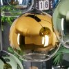 Koyoto hanging light, globe light, pendant light blue, gold, green, clear, 8-light sources