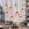Ripoll hanging light, globe light, pendant light Amber, clear, 8-light sources