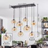 Ripoll hanging light, globe light, pendant light Amber, clear, 8-light sources