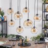 Ripoll hanging light, globe light, pendant light Amber, clear, 8-light sources