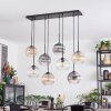 Koyoto hanging light, globe light, pendant light Amber, clear, Smoke-coloured, 8-light sources