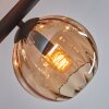 Koyoto ceiling light, globe light Amber, 6-light sources