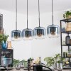 Lauden hanging light, pendant light blue, clear, 4-light sources
