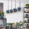 Lauden hanging light, pendant light blue, clear, 4-light sources