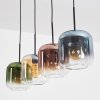 Lauden hanging light, pendant light Amber, blue, green, clear, coppery, 4-light sources
