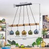 Koyoto hanging light, globe light, pendant light Ecru, black, 5-light sources