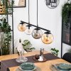 Gastor hanging light, globe light, pendant light Amber, clear, Smoke-coloured, 4-light sources