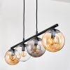 Gastor hanging light, globe light, pendant light Amber, clear, Smoke-coloured, 4-light sources