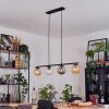 Gastor hanging light, globe light, pendant light Amber, clear, Smoke-coloured, 4-light sources