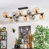 Ripoll ceiling light, globe light gold, black, 10-light sources