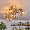 Ripoll ceiling light, globe light gold, black, 10-light sources