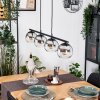 Koyoto hanging light, globe light, pendant light chrome, clear, Smoke-coloured, 4-light sources