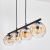 Ripoll hanging light, globe light, pendant light Amber, clear, 4-light sources