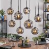 Ripoll hanging light, globe light, pendant light Smoke-coloured, 8-light sources