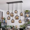 Ripoll hanging light, globe light, pendant light Smoke-coloured, 8-light sources