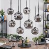 Ripoll hanging light, globe light, pendant light Smoke-coloured, 8-light sources