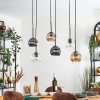 Ripoll hanging light, globe light, pendant light Amber, clear, Smoke-coloured, 6-light sources