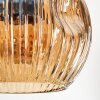Ripoll hanging light, globe light, pendant light Amber, clear, Smoke-coloured, 6-light sources