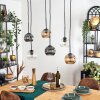 Ripoll hanging light, globe light, pendant light Amber, clear, Smoke-coloured, 6-light sources