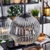 Ripoll hanging light, globe light, pendant light Amber, clear, Smoke-coloured, 6-light sources