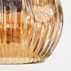 Ripoll hanging light, globe light, pendant light Amber, Smoke-coloured, 6-light sources
