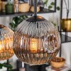 Ripoll hanging light, globe light, pendant light Amber, Smoke-coloured, 6-light sources