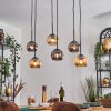 Ripoll hanging light, globe light, pendant light Amber, Smoke-coloured, 6-light sources