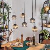 Ripoll hanging light, globe light, pendant light Amber, clear, Smoke-coloured, 6-light sources