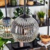 Ripoll hanging light, globe light, pendant light Amber, clear, Smoke-coloured, 6-light sources