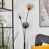 Koyoto globe light, floor lamp Amber, clear, Smoke-coloured, 3-light sources