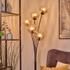 Koyoto globe light, floor lamp Amber, clear, 5-light sources