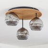 Ripoll ceiling light, globe light Ecru, black, 3-light sources
