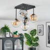 Gastor ceiling light, globe light Amber, clear, Smoke-coloured, 5-light sources