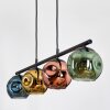 Ripoll hanging light, globe light, pendant light blue, gold, green, coppery, 4-light sources