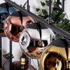 Ripoll hanging light, globe light, pendant light blue, chrome, gold, green, coppery, Smoke-coloured, 5-light sources