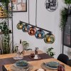 Ripoll hanging light, globe light, pendant light blue, green, coppery, 5-light sources