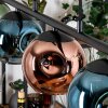 Ripoll hanging light, globe light, pendant light blue, green, coppery, 5-light sources