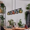 Ripoll hanging light, globe light, pendant light blue, green, coppery, 5-light sources