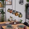Ripoll hanging light, globe light, pendant light blue, gold, green, coppery, 5-light sources