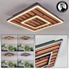 Meron ceiling light LED Wood like finish, black, 1-light source