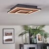 Meron ceiling light LED Wood like finish, black, 1-light source